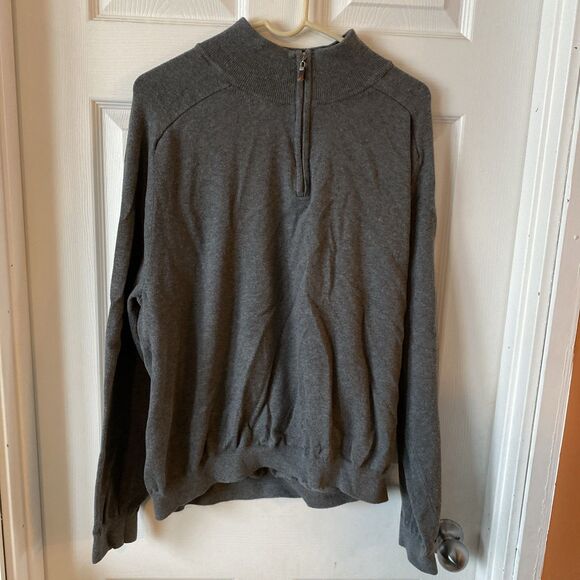 Eddie Bauer Other - Eddie Bauer Sweater Men’s Size XL Grey 1/4 Zip High Neck Pullover